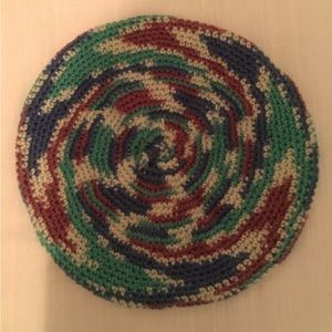 Multi Colour Hand Crochet Beret